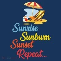 Sunrise Sunburn Sunset Repeat Summer Beach Doggie Tank thumb 4