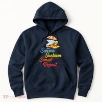 Sunrise Sunburn Sunset Repeat Summer Beach Hoodie thumb 0