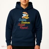 Sunrise Sunburn Sunset Repeat Summer Beach Hoodie thumb 2