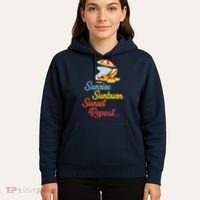 Sunrise Sunburn Sunset Repeat Summer Beach Hoodie thumb 5