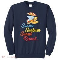 Sunrise Sunburn Sunset Repeat Summer Beach Sweatshirt thumb 0