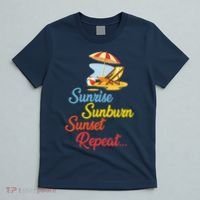 Sunrise Sunburn Sunset Repeat Summer Beach T-Shirt thumb 5