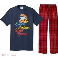 Sunrise Sunburn Sunset Repeat Summer Beach Pajama Set thumb 0