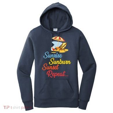 Sunrise Sunburn Sunset Repeat Summer Beach Women's Hoodie