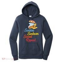 Sunrise Sunburn Sunset Repeat Summer Beach Women's Hoodie thumb 0