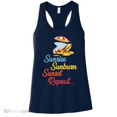 Sunrise Sunburn Sunset Repeat Summer Beach Women's Tank Top
