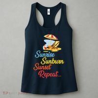 Sunrise Sunburn Sunset Repeat Summer Beach Women's Tank Top thumb 3