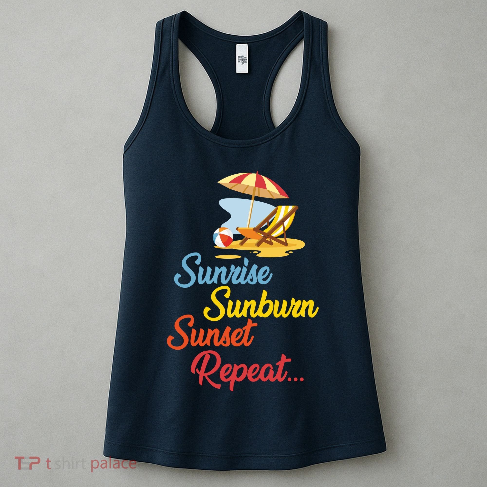 Sunrise Sunburn Sunset Repeat Summer Beach Women's Tank Top