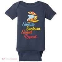 Sunrise Sunburn Sunset Repeat Summer Beach Baby Bodysuit thumb 0