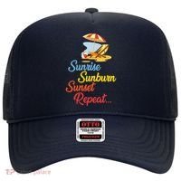 Sunrise Sunburn Sunset Repeat Summer Beach Hat thumb 0