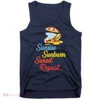 Sunrise Sunburn Sunset Repeat Summer Beach Tank Top thumb 0
