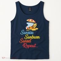 Sunrise Sunburn Sunset Repeat Summer Beach Tank Top thumb 2