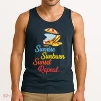 Sunrise Sunburn Sunset Repeat Summer Beach Tank Top thumb 3