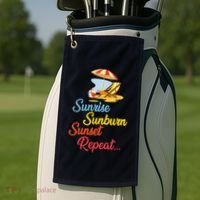 Sunrise Sunburn Sunset Repeat Summer Beach Golf Towel thumb 2