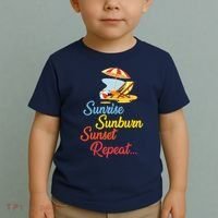 Sunrise Sunburn Sunset Repeat Summer Beach Toddler T-Shirt thumb 2