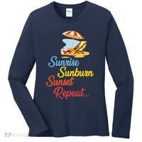 Sunrise Sunburn Sunset Repeat Summer Beach Women's Long Sleeve Shirt thumb 0