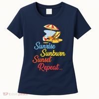 Sunrise Sunburn Sunset Repeat Summer Beach Women's T-Shirt thumb 0
