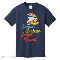 Sunrise Sunburn Sunset Repeat Summer Beach Kids T-Shirt thumb 0