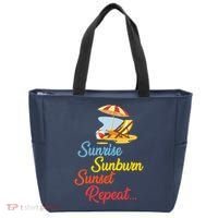 Sunrise Sunburn Sunset Repeat Summer Beach Tote Bag thumb 0