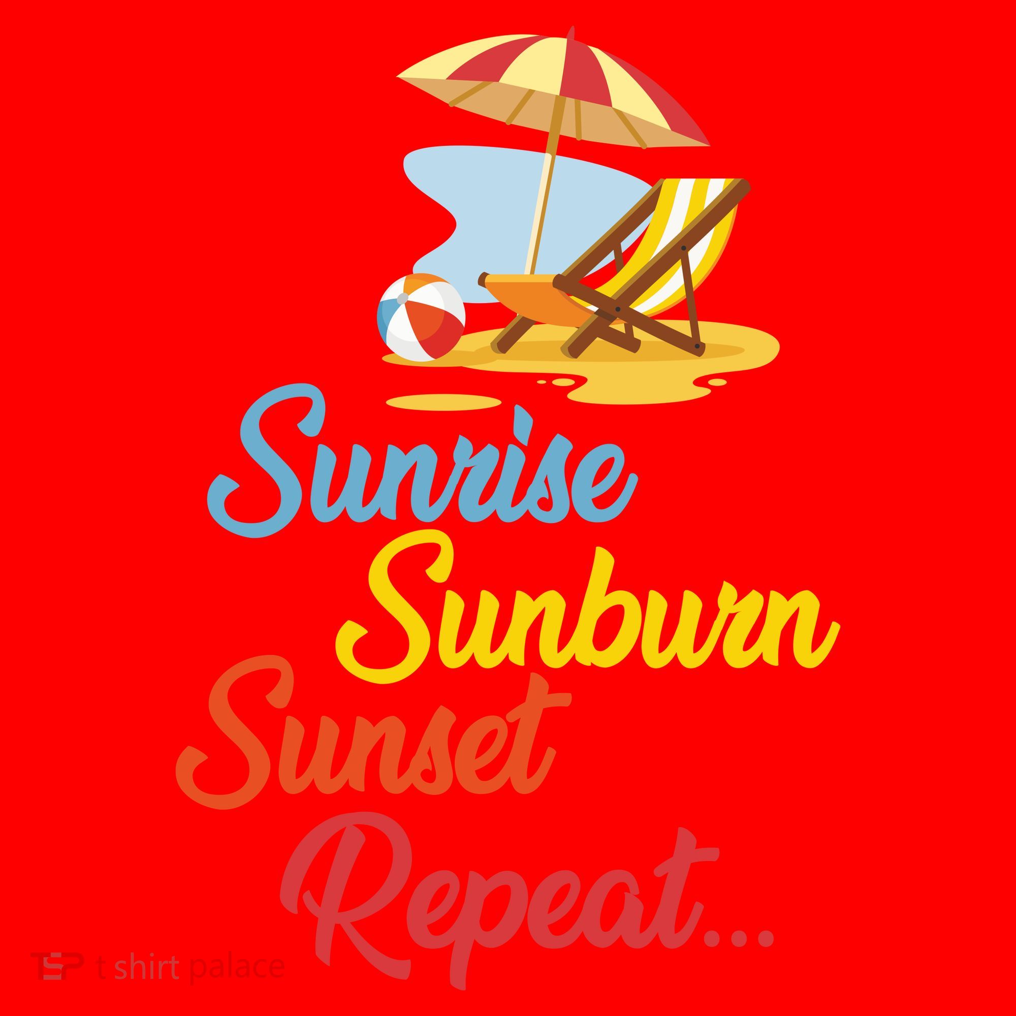 Sunrise Sunburn Sunset Repeat Summer Beach Santa Hat