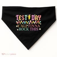 Staar State Testing Day Motivation Yall Finna Rock This USA-Made Doggie Bandana thumb 0