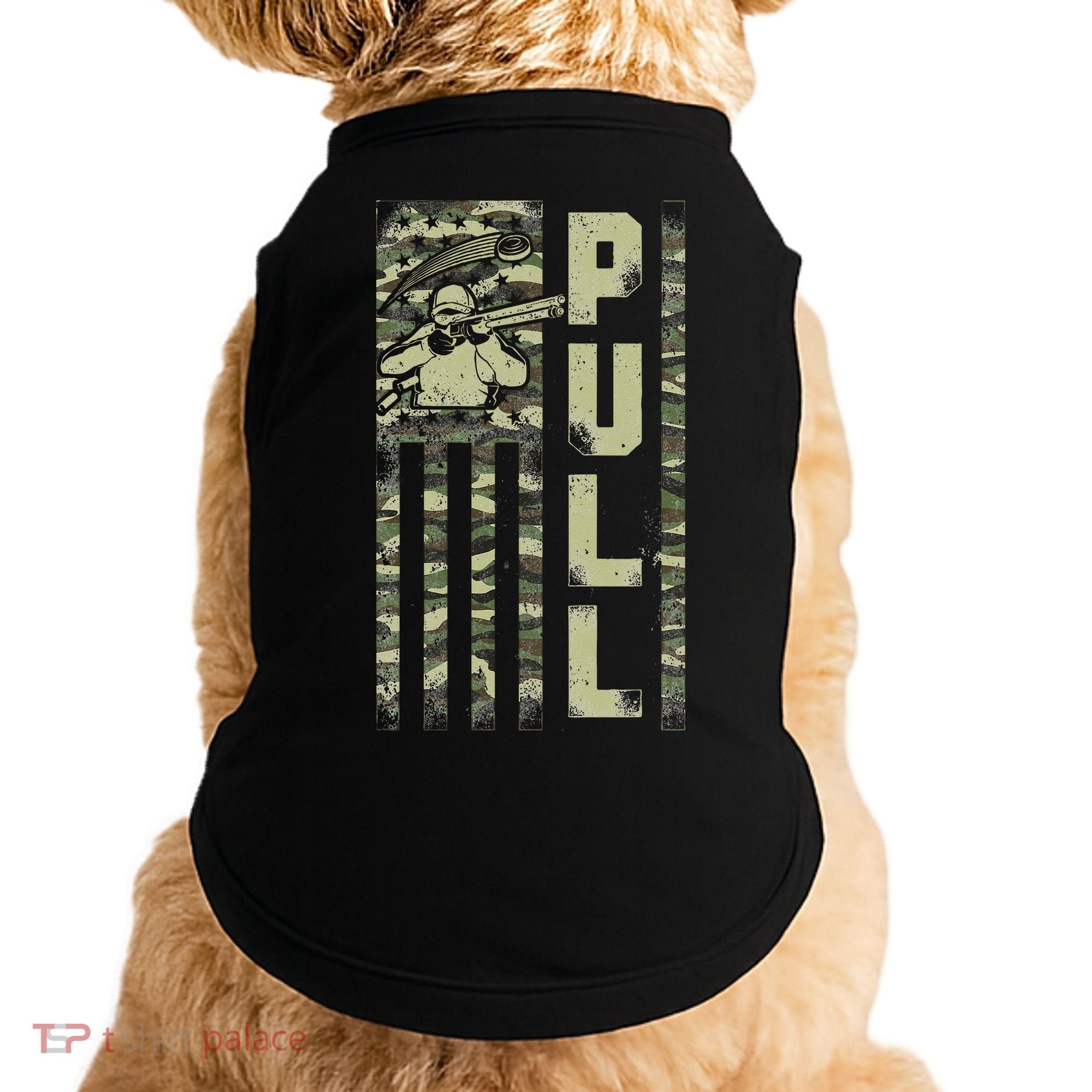 Shotgun Skeet Trap Clay Pigeon Shooting Camo Usa Flag Doggie Tank