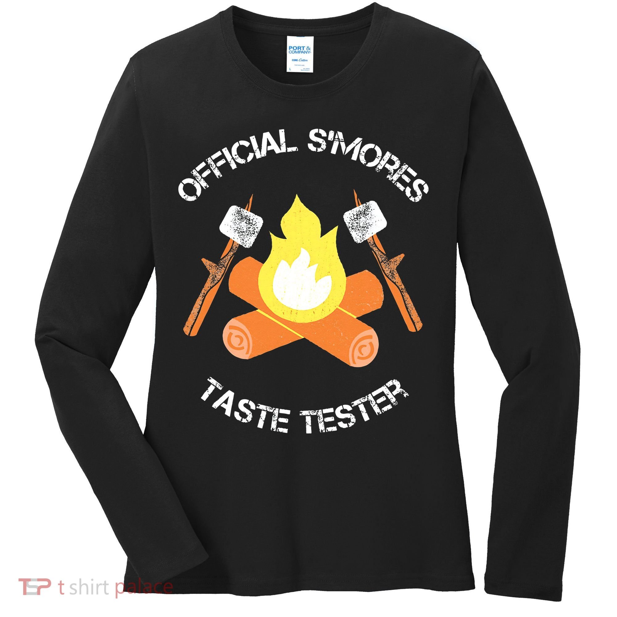 S'mores (Smores) Taste Tester Marshmallow Roasting Camping Women's Long Sleeve Shirt