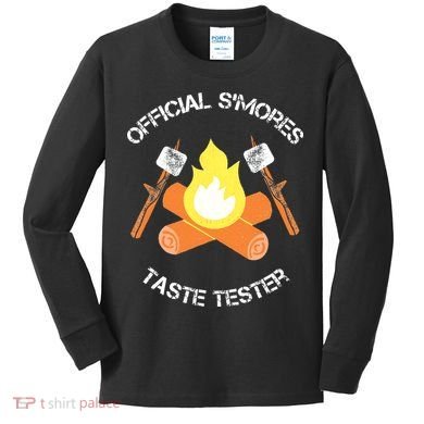 S'mores (Smores) Taste Tester Marshmallow Roasting Camping Kids Long Sleeve Shirt