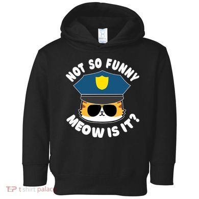 Super State Trooper Funny Cat Not So Funny Meow Is It Toddler Hoodie