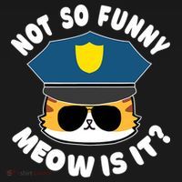 Super State Trooper Funny Cat Not So Funny Meow Is It Kids Long Sleeve Shirt thumb 2