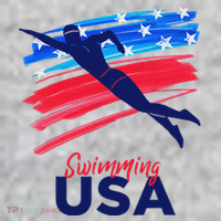 Swimming Support Team Flag Usa Pool Swimmer American Sweatshirt thumb 2