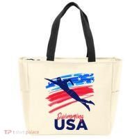 Swimming Support Team Flag Usa Pool Swimmer American Tote Bag thumb 0