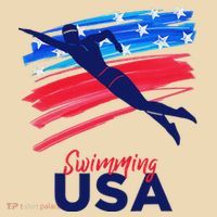 Swimming Support Team Flag Usa Pool Swimmer American Tote Bag thumb 4
