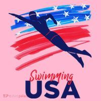 Swimming Support Team Flag Usa Pool Swimmer American Coaster thumb 2