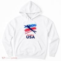 Swimming Support Team Flag Usa Pool Swimmer American Hoodie thumb 0