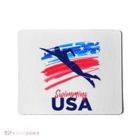 Swimming Support Team Flag Usa Pool Swimmer American Mousepad thumb 0