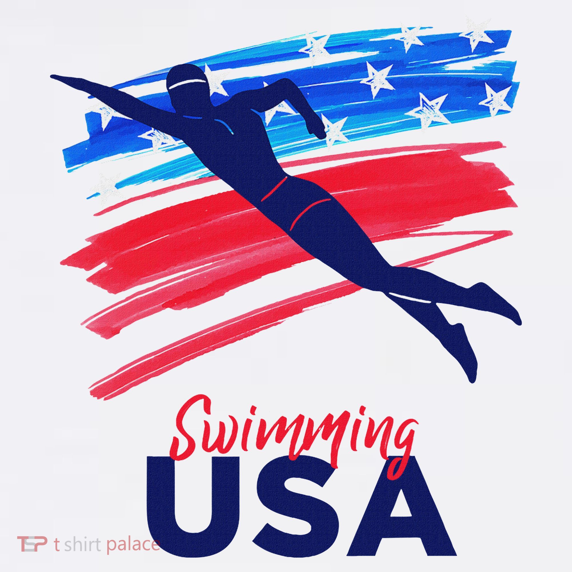 Swimming Support Team Flag Usa Pool Swimmer American Baby Bodysuit
