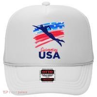Swimming Support Team Flag Usa Pool Swimmer American Hat thumb 0