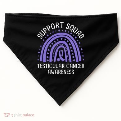 Support Squad Testicular Cancer Awareness USA-Made Doggie Bandana
