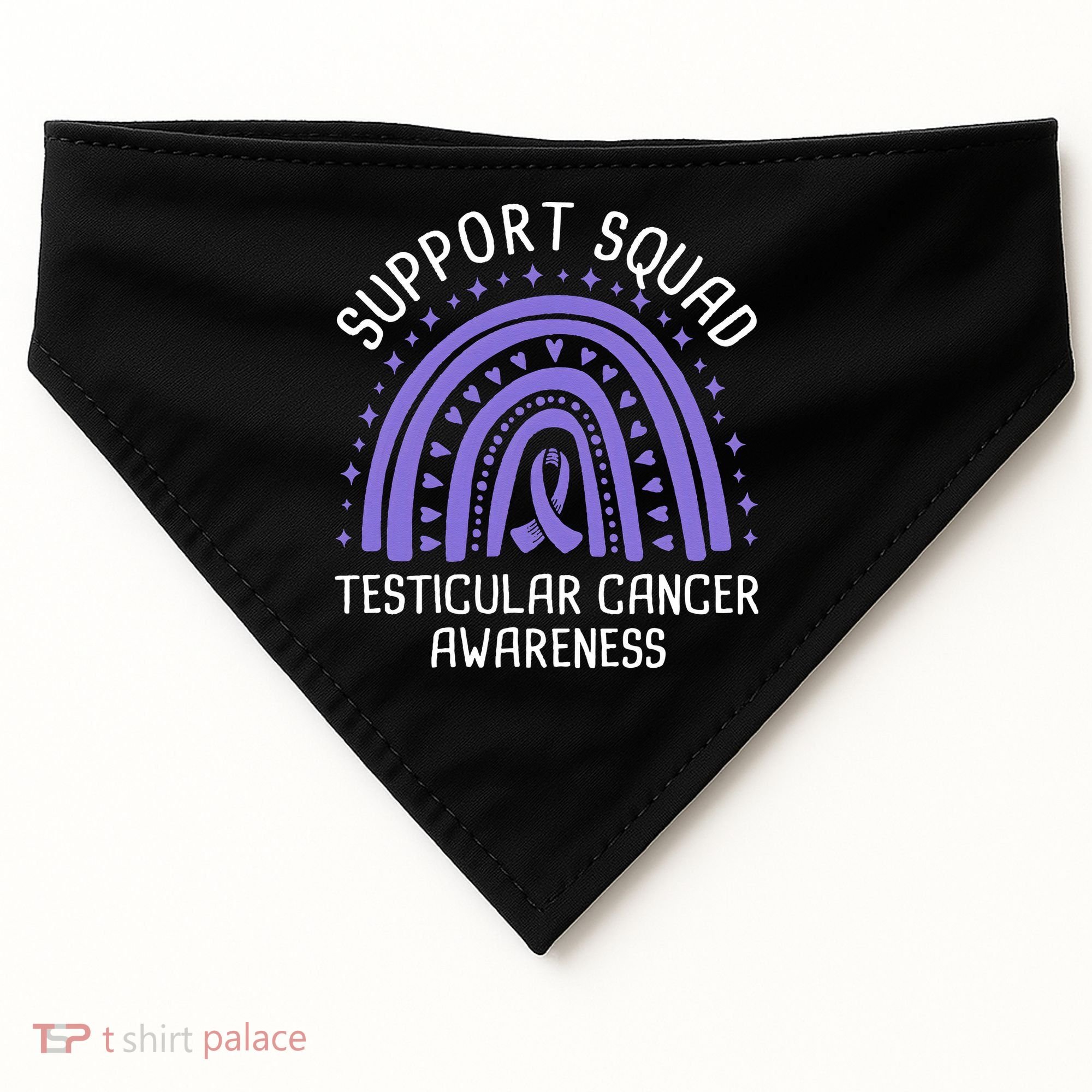 Support Squad Testicular Cancer Awareness USA-Made Doggie Bandana