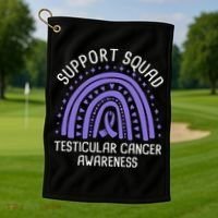 Support Squad Testicular Cancer Awareness Golf Towel thumb 1