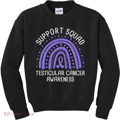 Support Squad Testicular Cancer Awareness Kids Sweatshirt