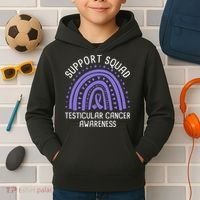 Support Squad Testicular Cancer Awareness Kids Hoodie thumb 2