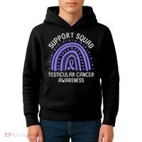 Support Squad Testicular Cancer Awareness Kids Hoodie thumb 4