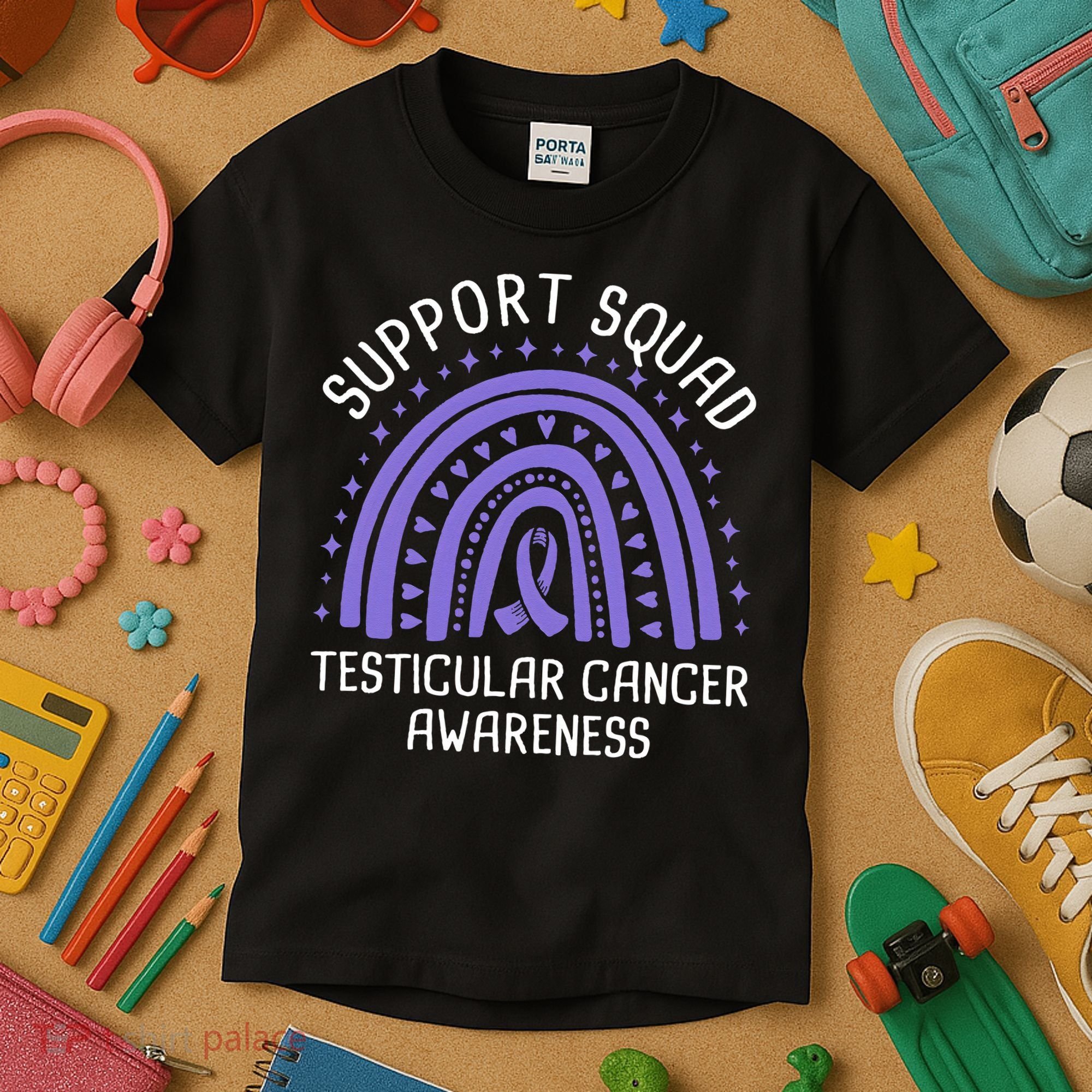 Support Squad Testicular Cancer Awareness Kids T-Shirt