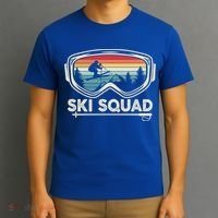 Ski Squad Team Retro Sunset Ski Lover Skier Vintage Skiing Cute Gift T-Shirt thumb 3