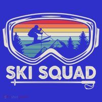 Ski Squad Team Retro Sunset Ski Lover Skier Vintage Skiing Cute Gift T-Shirt thumb 7