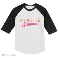 Summer Seashell Tropical Kids Colorblock Raglan Jersey thumb 0