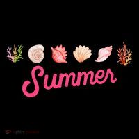 Summer Seashell Tropical Kids Colorblock Raglan Jersey thumb 2