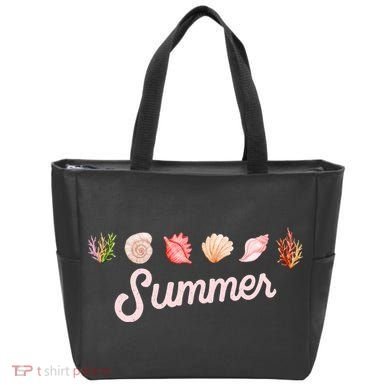 Summer Seashell Tropical Tote Bag
